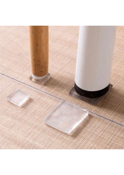 4 Adet Silikon Şeffaf Koltuk Mobilya Masa Beyaz Eşya Yazıcı Koruyucu Kaydırmaz Dayanıklı Pedler (5361) fırsatları