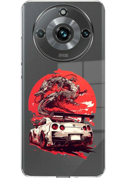 Realme 11 Pro-Pro Plus Uyumlu Gtr Ejderha Tasarımlı Baskılı Silikon Kılıf