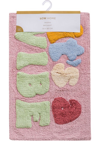 Yeni Sezon Yazı Nakışlı Banyo Paspası 50X80 cm indirimleri