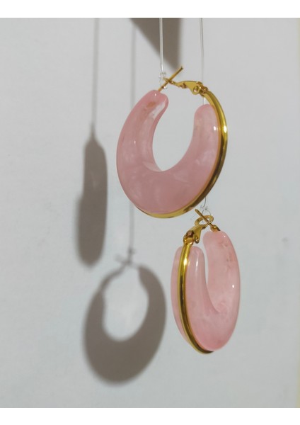 Mermer Desenli Halka Küpe – Modern ve Zarif Tasarım modelleri