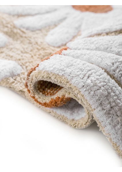 Yeni Sezon Çiçek Nakışlı Banyo Paspası 50X80 cm fırsatları
