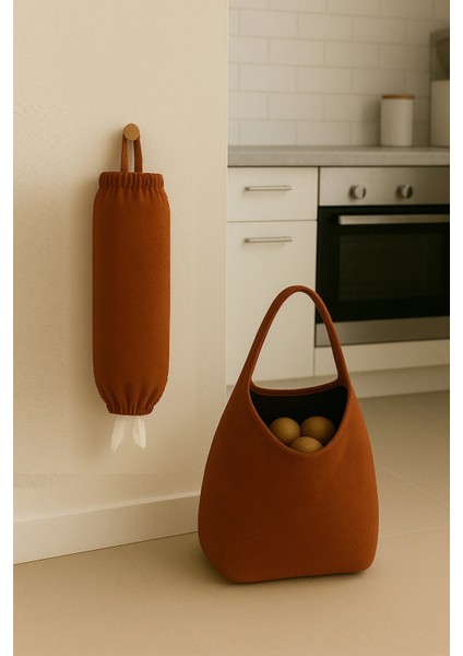 Patates Soğanlık ve Poşetlik Seti - Mutfak Düzenleyici Organizer - Asılabilir Patateslik Poşetlik