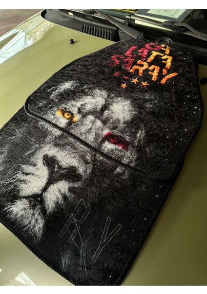 Galatasaray Temalı Aslan Figürlü Lüks Taraftar Dekor Paspası-Oto Aksesuar Ürünü modelleri