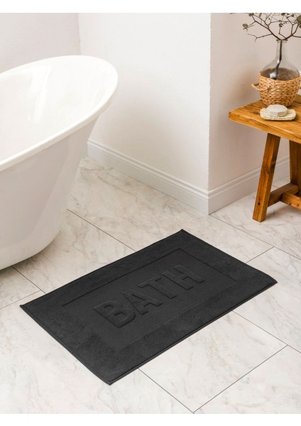 Yeni Sezon Yazı Nakışlı Banyo Paspası 50X80 cm