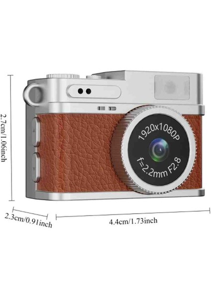 Retro Ekranlı Mini Dijital Kamera 1920*1800P F2.8 Fotoğraf ve Video Çekme Özelliği indirimleri