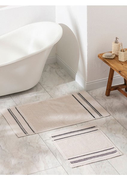 Yeni Sezon Çizgi Desenli Banyo Paspası 2'li