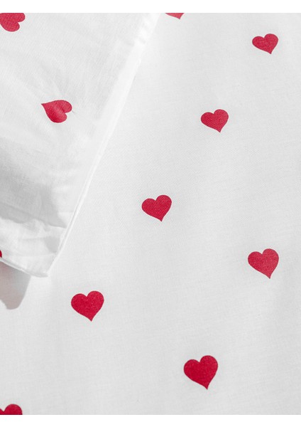 Yeni Sezon Kalp Baskılı Tek Kişilik Nevresim Seti indirimleri