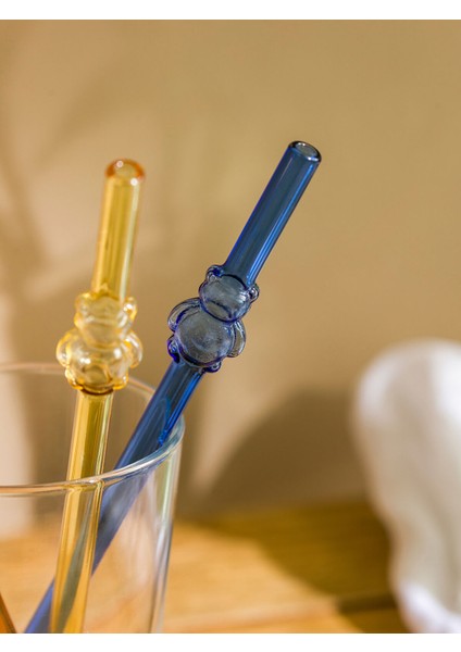 Yeni Sezon Desenli Cam Pipet 4'lü modelleri