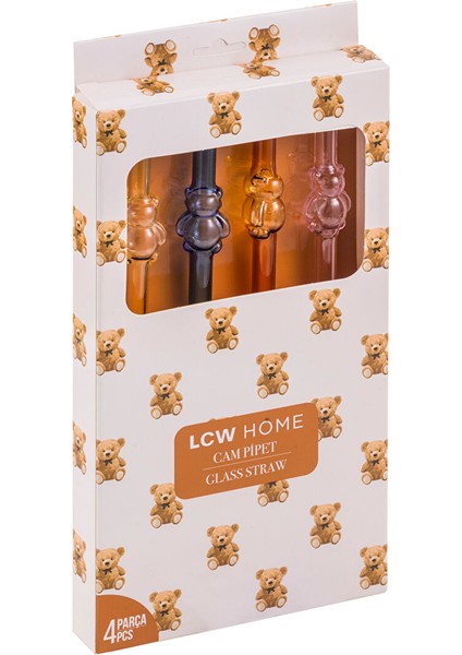 Yeni Sezon Desenli Cam Pipet 4'lü fırsatları