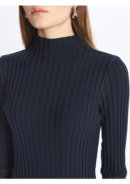 Yeni Sezon Dik Yaka Düz Uzun Kollu Elbise modelleri