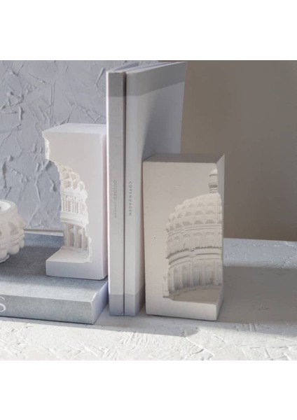Mimari Formlu 2’li Dekoratif Kitap Tutucu Seti