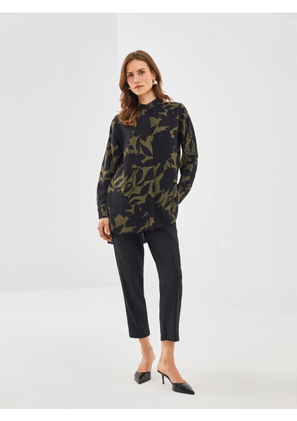 Yeni Sezon Hakim Yaka Desenli Kadın Gömlek Tunik fiyatları