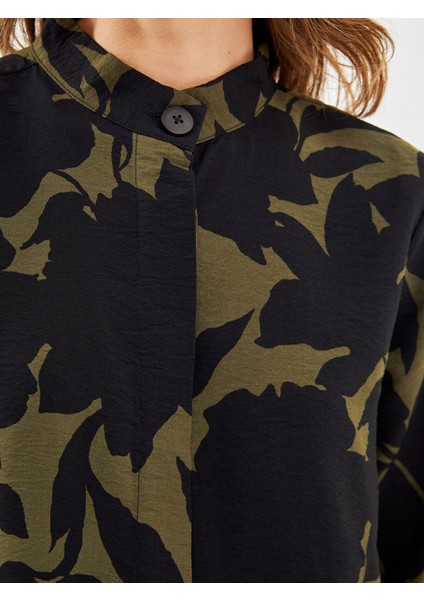 Yeni Sezon Hakim Yaka Desenli Kadın Gömlek Tunik modelleri