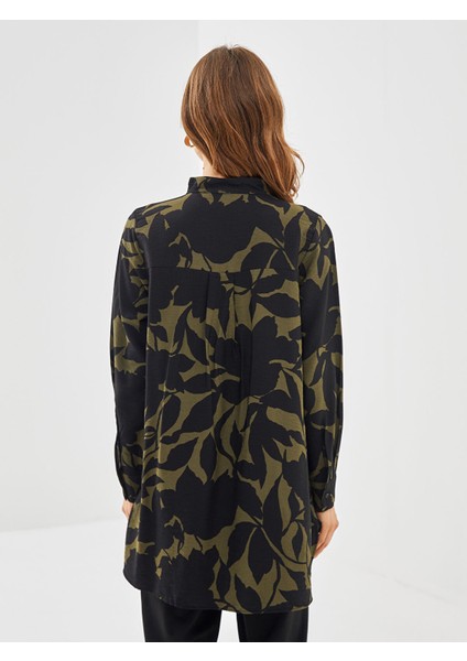 Yeni Sezon Hakim Yaka Desenli Kadın Gömlek Tunik fırsatları