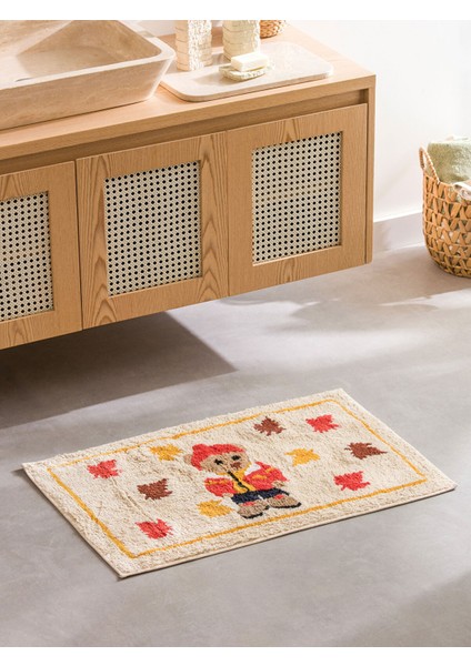 Yeni Sezon Ayı Nakışlı Pelüş Banyo Paspası 50X80 cm