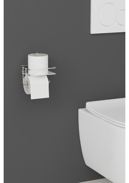 Krom Yapışkanlı Tuvalet Kağıtlığı Tutacağı Askısı Gümüş Gri Krom Metal Tuvalet Kağıtlık fiyatları