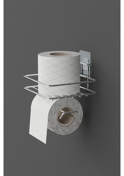 Krom Yapışkanlı Tuvalet Kağıtlığı Tutacağı Askısı Gümüş Gri Krom Metal Tuvalet Kağıtlık fırsatları