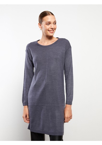 Yeni Sezon Bisiklet Yaka Düz Uzun Kollu Kadın Triko Tunik fiyatları