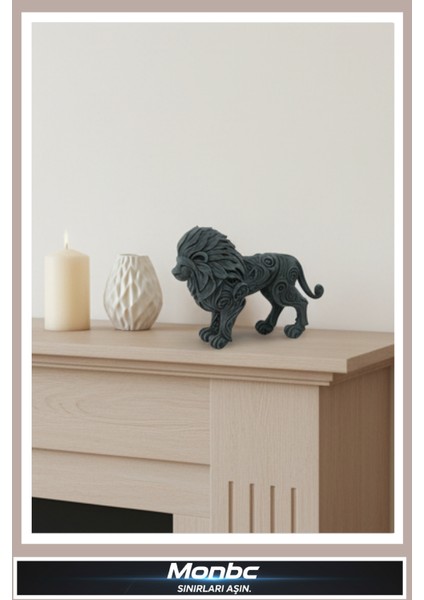 Aslan Figürü 3D Tasarım Dekoratif Biblo, Hediyelik ve Ev Ofis Için Şık Aksesuar fiyatları