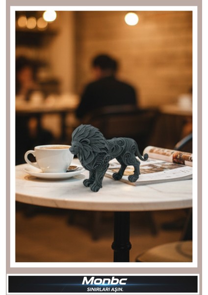 Aslan Figürü 3D Tasarım Dekoratif Biblo, Hediyelik ve Ev Ofis Için Şık Aksesuar modelleri