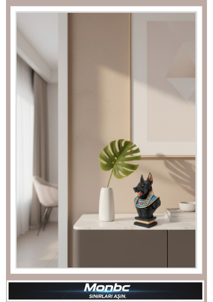 Antik Mısır Tanrısı 3D Tasarım Dekoratif Biblo, Hediyelik ve Ev Ofis Için Şık Aksesuar