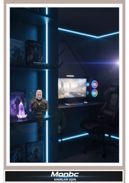 Witcher Büstü –geralt Of Rivia 3D Tasarım Dekoratif Biblo, Hediyelik ve Ev Ofis Için Şık Aksesuar modelleri