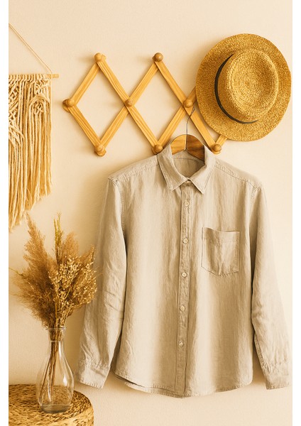 Ahşap Akordeon Duvar Askısı - Dekoratif, Çok Amaçlı, 10 Kancalı Akıllı Askılık 722371 fırsatları