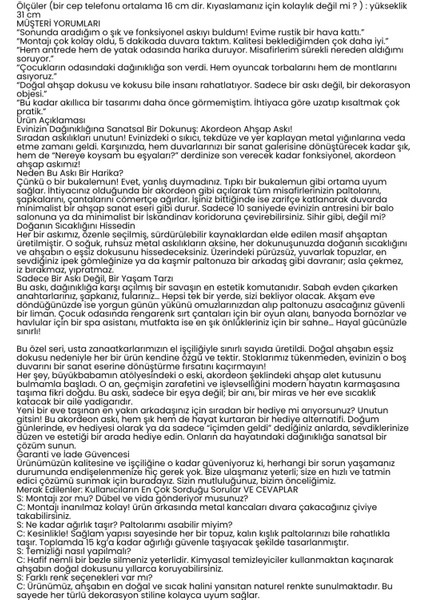 Ahşap Akordeon Duvar Askısı - Dekoratif, Çok Amaçlı, 10 Kancalı Akıllı Askılık 722371