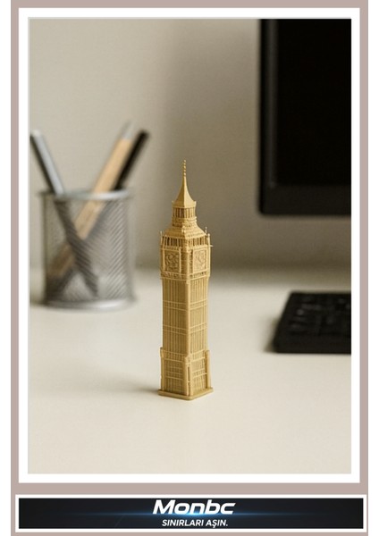 Big Ben 3D Tasarım Dekoratif Biblo, Hediyelik ve Ev Ofis Için Şık Aksesuar