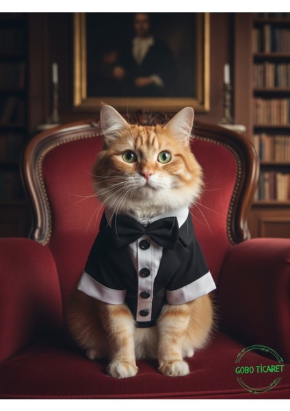 Siyah Papyonlu Smokin Damatlık Kedi ve Köpek Elbisesi Kıyafeti Takım Elbise fiyatları
