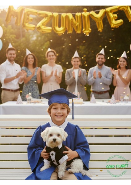 Siyah Papyonlu Smokin Damatlık Kedi ve Köpek Elbisesi Kıyafeti Takım Elbise