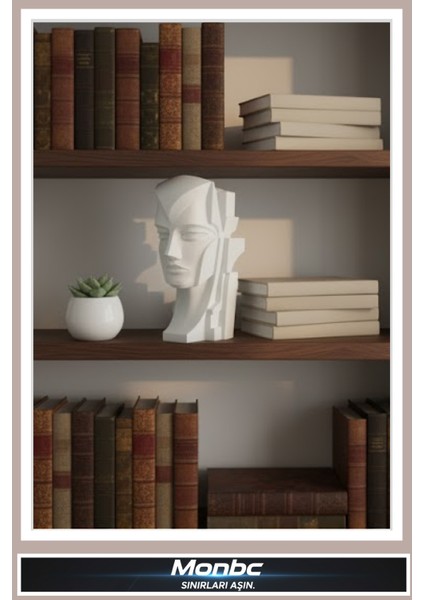Modern Form Geometrik Kadın Büstü 3D Tasarım Dekoratif Biblo, Hediyelik ve Ev Ofis Için Şık Aksesuar modelleri