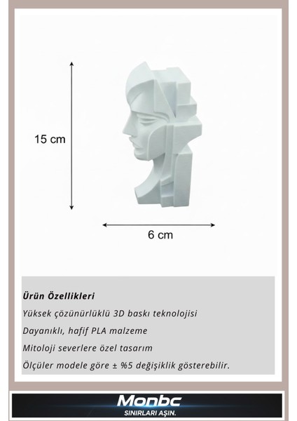 Modern Form Geometrik Kadın Büstü 3D Tasarım Dekoratif Biblo, Hediyelik ve Ev Ofis Için Şık Aksesuar fırsatları