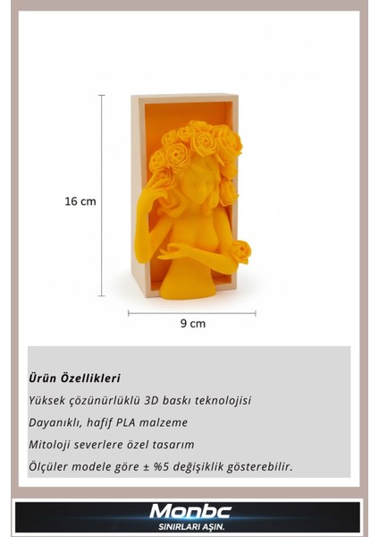 Çiçek Saçlı Kadın 3D Tasarım Dekoratif Biblo, Hediyelik ve Ev Ofis Için Şık Aksesuar fırsatları
