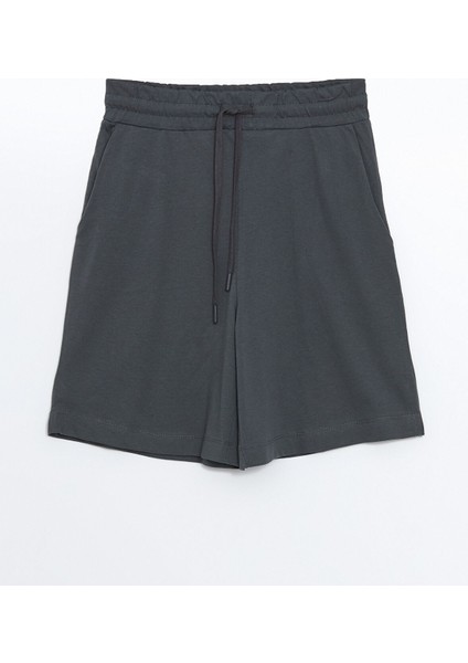 Yeni Sezon Kadın Beli Lastikli Düz Şort indirimleri