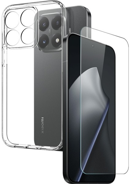 Xiaomi 15T Kılıf Kamera Korumalı Jelly Silikon + Ekran Koruyucu