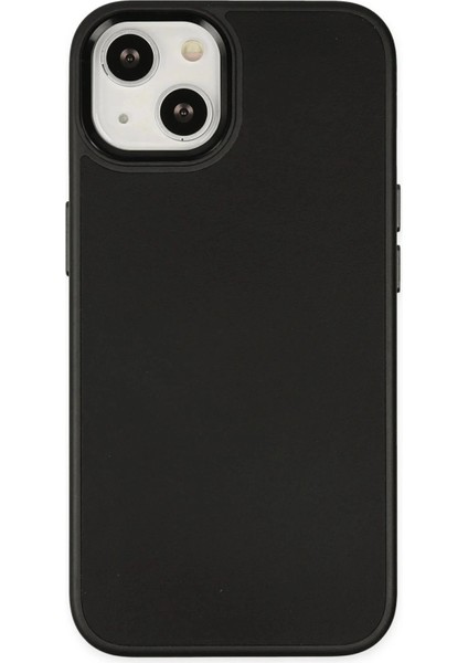 iPhone 14 Plus Kılıf Asya Deri Silikon - Siyah