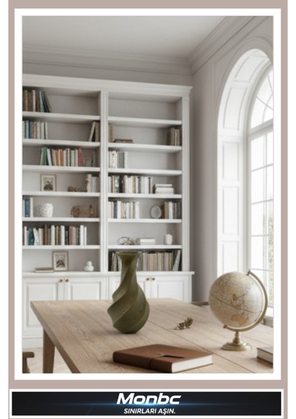 Modern Dekoratif Vazo 3D Tasarım Dekoratif Biblo, Hediyelik ve Ev Ofis Için Şık Aksesuar