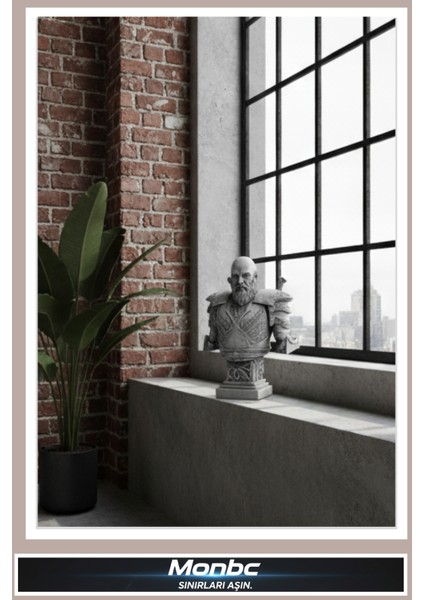 Kratos Büstü – Tanrıların Savaşçısı 3D Tasarım Dekoratif Biblo, Hediyelik ve Ev Ofis Için Şık Aksesuar modelleri