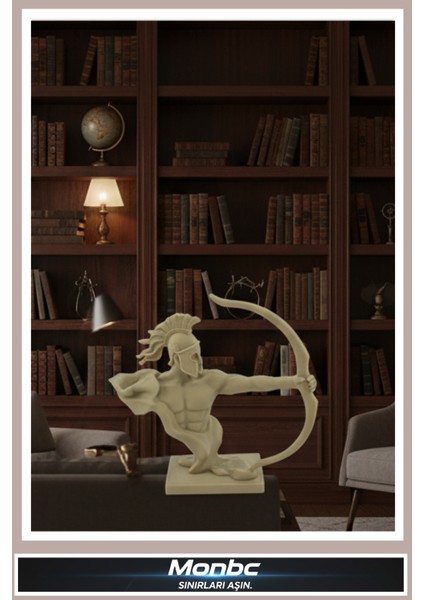 Antik Dönem Okçu Savaşçı Heykeli 3D Tasarım Dekoratif Biblo, Hediyelik ve Ev Ofis Için Şık Aksesuar fiyatları