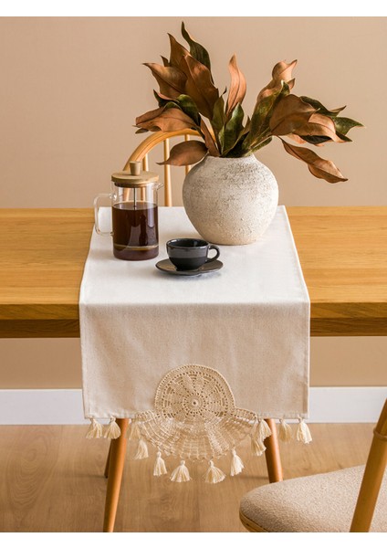 Yeni Sezon Dantel ve Püskül Detaylı Runner 45X150 cm fiyatları