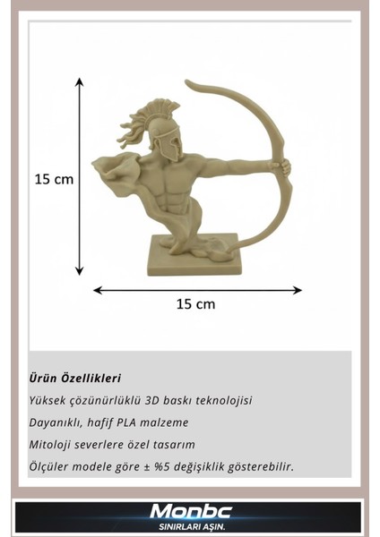 Antik Dönem Okçu Savaşçı Heykeli 3D Tasarım Dekoratif Biblo, Hediyelik ve Ev Ofis Için Şık Aksesuar fırsatları