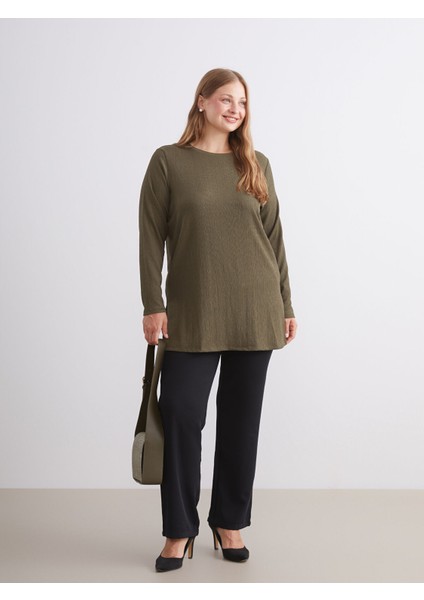 Yeni Sezon Bisiklet Yaka Dokulu Kadın Tunik fiyatları