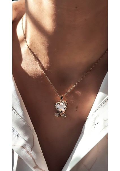 Prenses Taçlı Hello Kity Çelik Kolye fiyatları