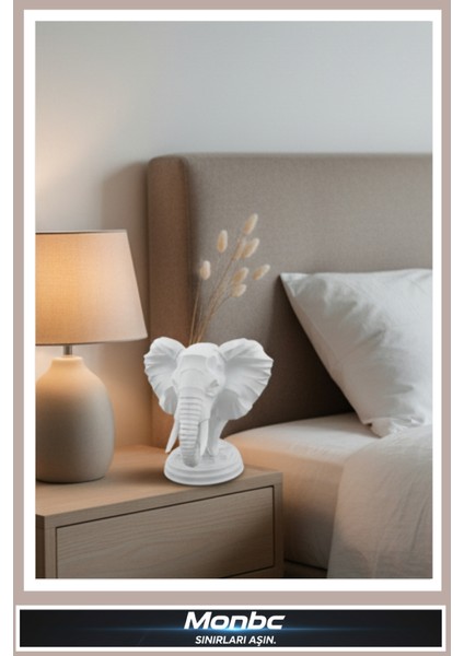 Modern Stil Fil Büstü 3D Tasarım Dekoratif Biblo, Hediyelik ve Ev Ofis Için Şık Aksesuar modelleri