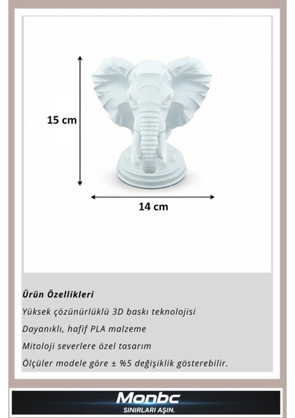 Modern Stil Fil Büstü 3D Tasarım Dekoratif Biblo, Hediyelik ve Ev Ofis Için Şık Aksesuar fırsatları
