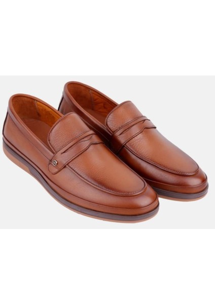 152-17434 Taba Erkek Loafer Günlük Deri Ayakkabı