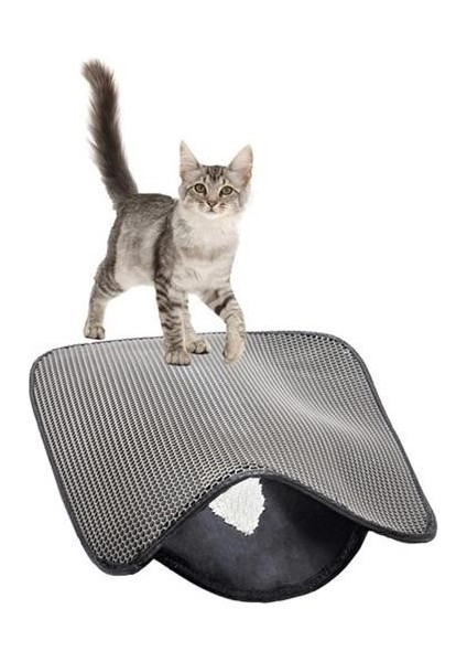 ® Kedi Tuvalet Önü Kum Toplayıcı Temizleyici Elekli Gri Paspas fiyatları