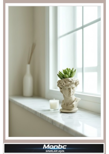 David Form Saksı Klasik Sanat Temalı 3D Tasarım Dekoratif Biblo, Hediyelik ve Ev Ofis Için Şık Aksesuar fiyatları