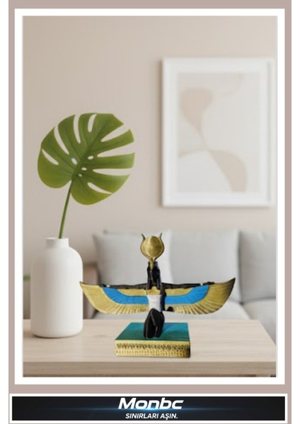 Isis Heykeli 3D Tasarım Dekoratif Biblo, Hediyelik ve Ev Ofis Için Şık Aksesuar